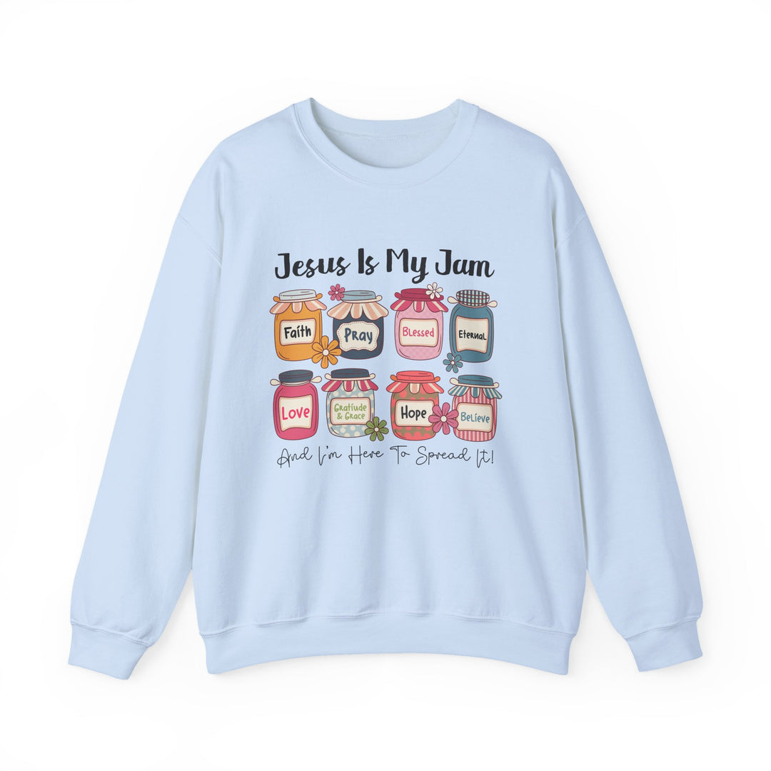 Jesus Is My Jam Sweatshirt, Unisex Crewneck, Comfort Wear, Christian Apparel, Perfect Gift for Faith Celebrations, Everyday Casual