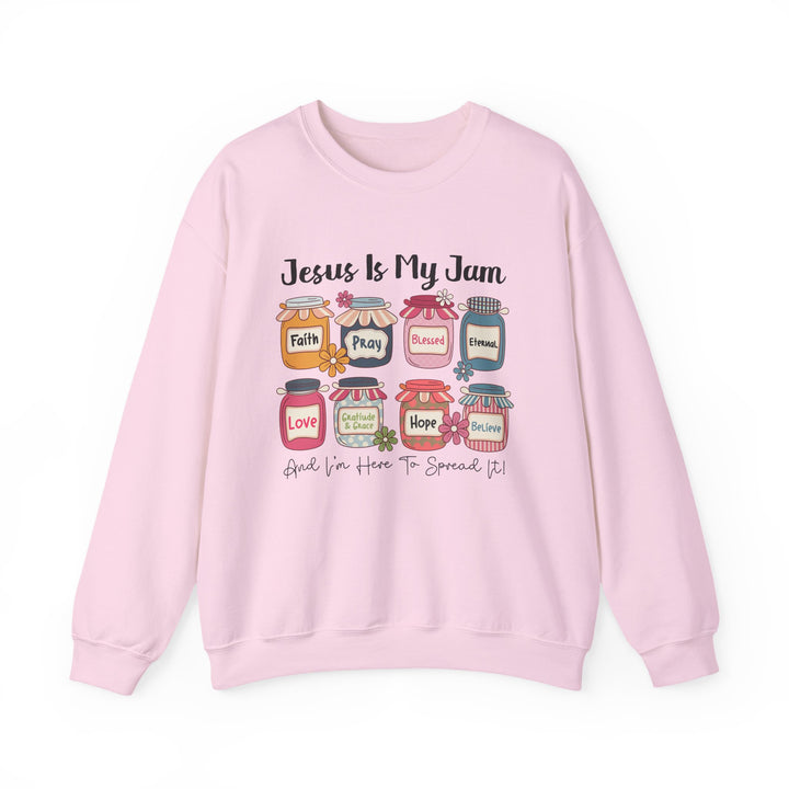 Jesus Is My Jam Sweatshirt, Unisex Crewneck, Comfort Wear, Christian Apparel, Perfect Gift for Faith Celebrations, Everyday Casual
