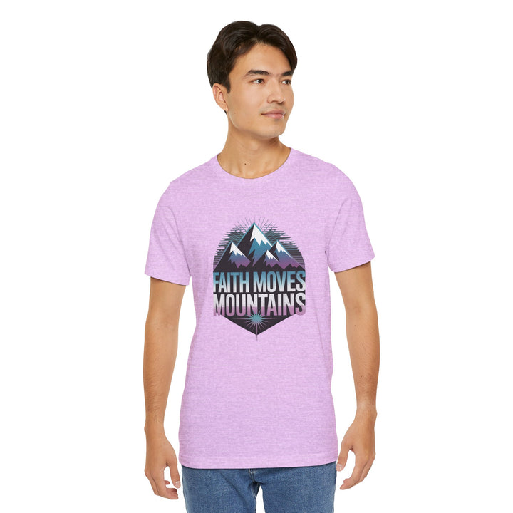 Faith Moves Mountains - Unisex Short Sleeve Tee, Motivational Shirt, Inspirational Gift, Adventurer Tee, Outdoor Apparel