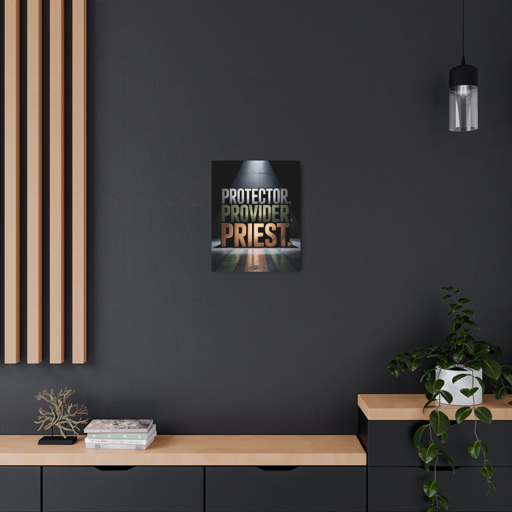 "Protector, Provider, Priest" - Three Roles of Godly Fathers Metal Wall Art