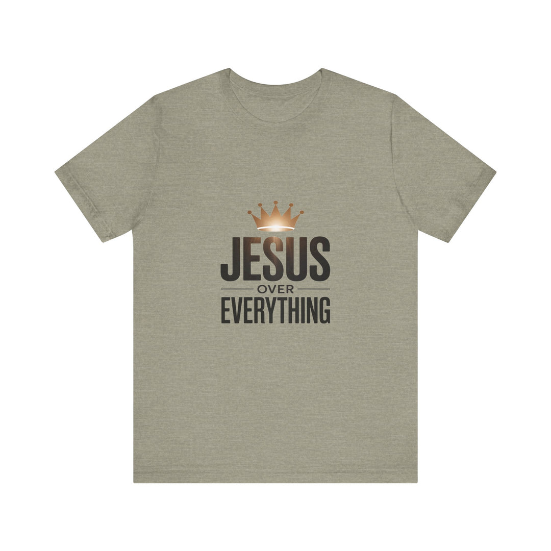 Jesus Over Everything – Christian Crown Graphic T-Shirt
