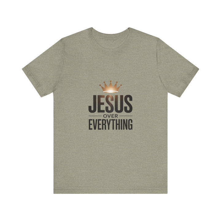 Jesus Over Everything – Christian Crown Graphic T-Shirt