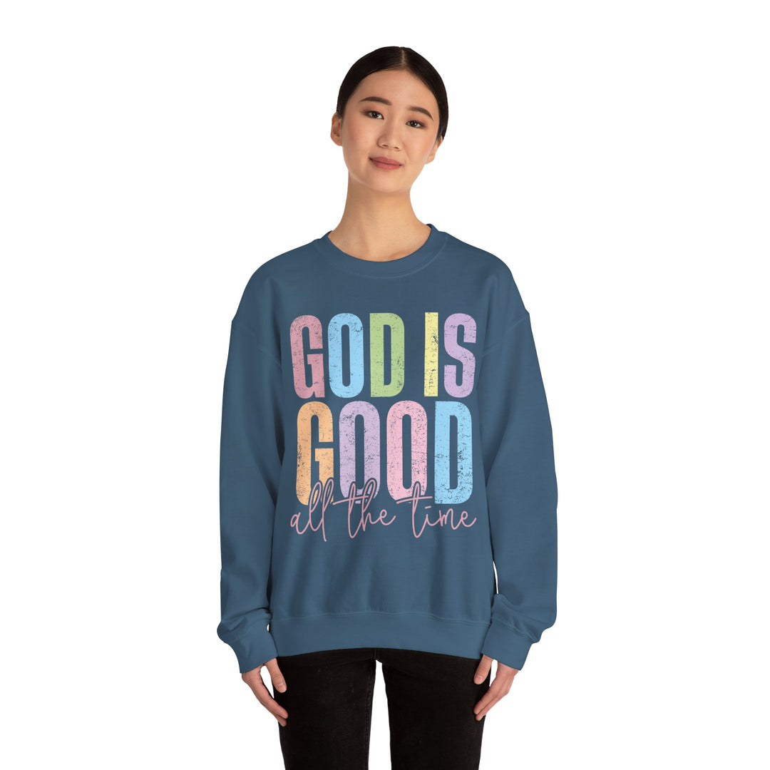 Inspirational God is Good Sweatshirt, Religious Crewneck, Faith-Based Apparel, Comfortable Casual Wear, Church Gift, Positive Vibes