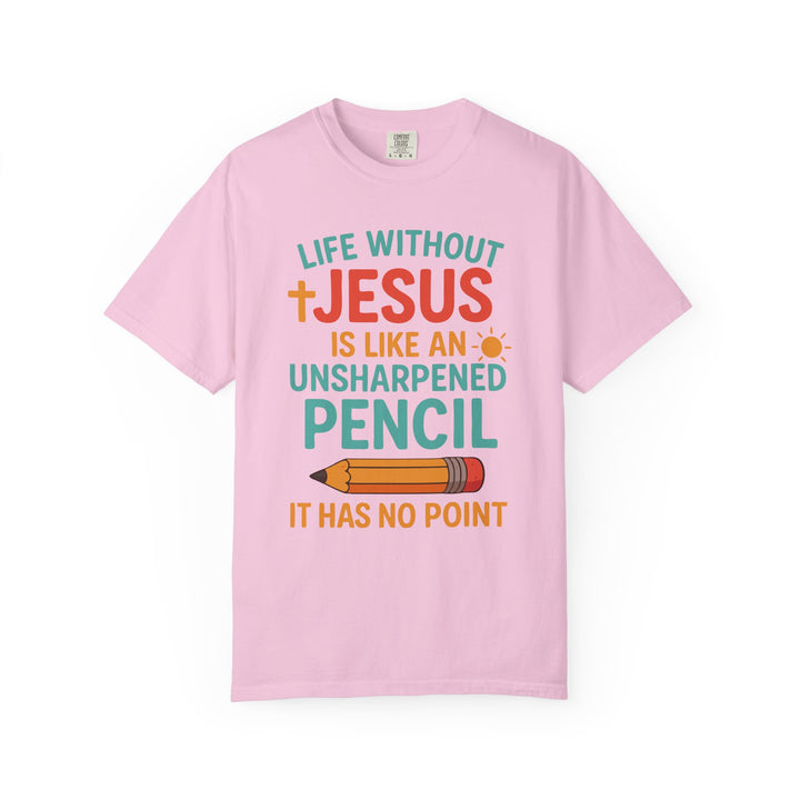 Christian Message Unisex T-shirt with Pencil Design