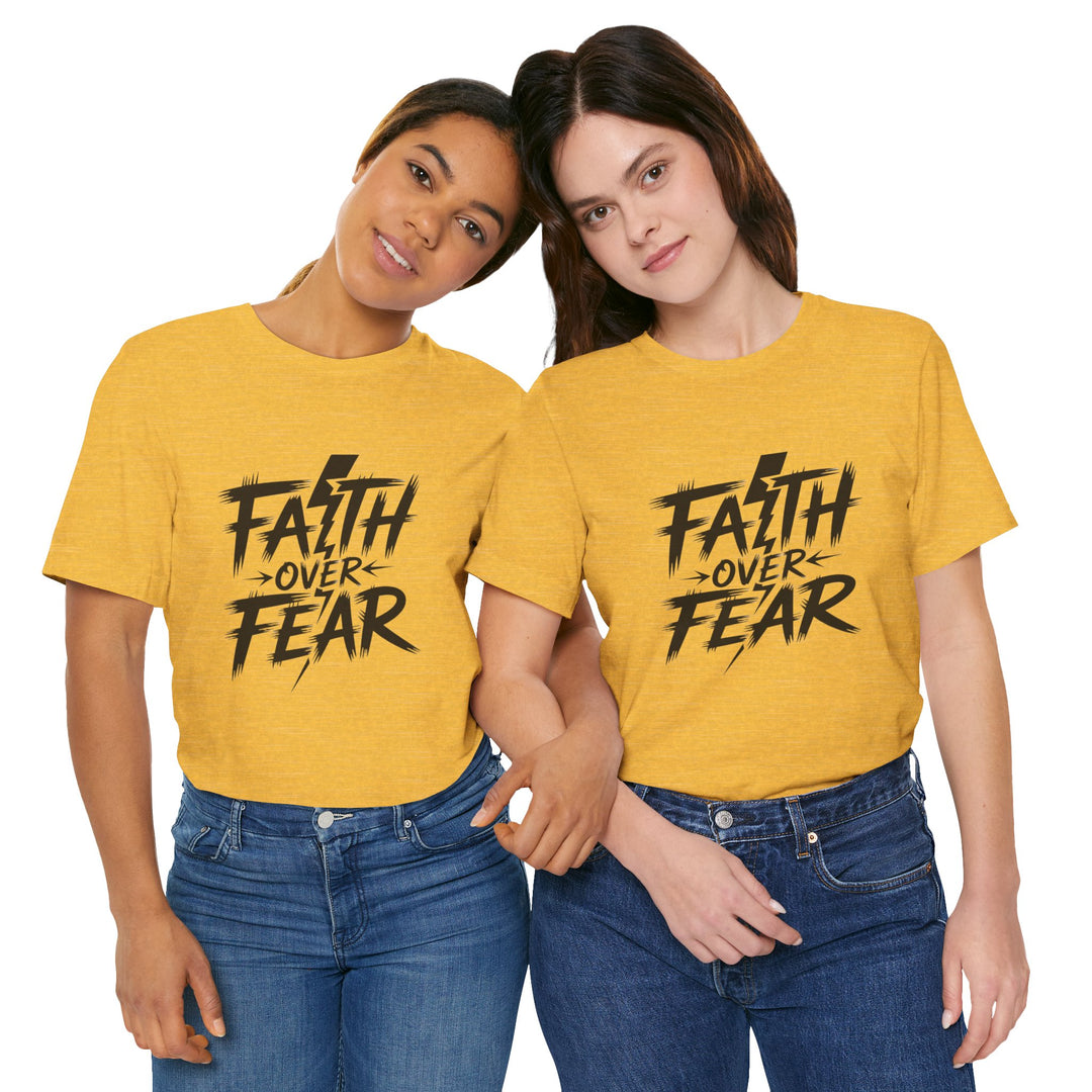 Faith Over Fear – Bold Christian Lightning Shirt