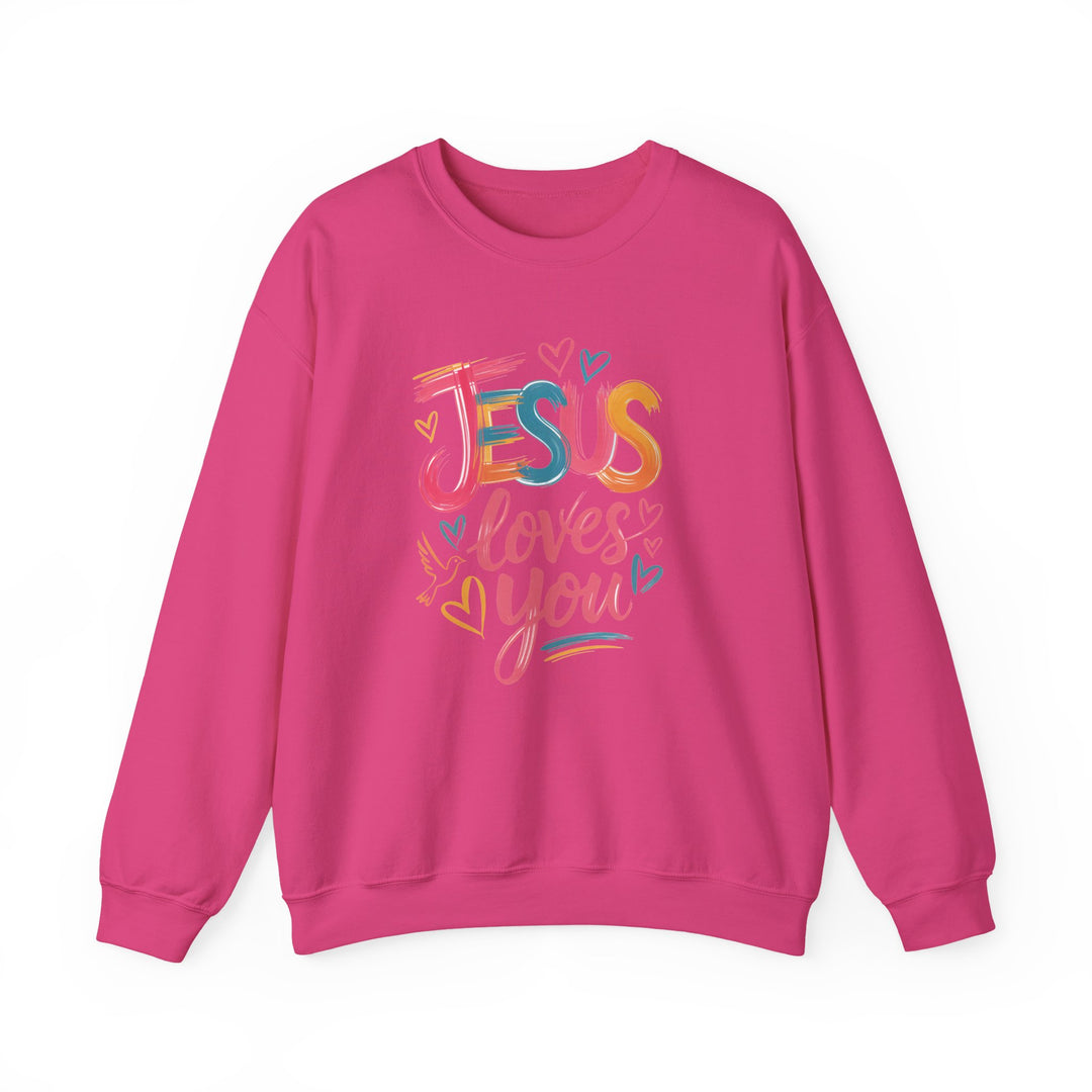 Jesus Loves You Crewneck Sweatshirt - Cozy Unisex Gift, Christian Apparel, Faith-Based Fashion, Inspirational Layering Piece, Ideal [...]