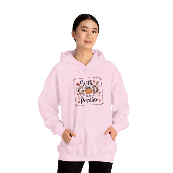 Christian Faith Leopard Print Hoodie - With God All Things Are Possible