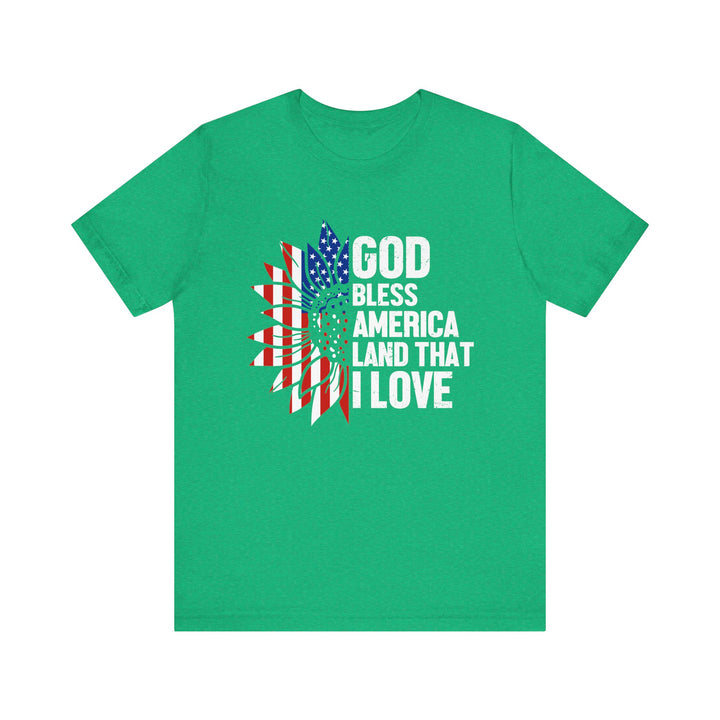 Patriotic T-Shirt, God Bless America Tee, Unisex Short Sleeve Shirt, Independence Day Gift, USA Pride Apparel, Americana Clothing