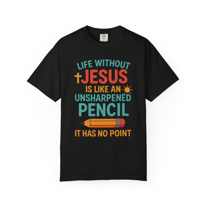 Christian Message Unisex T-shirt with Pencil Design