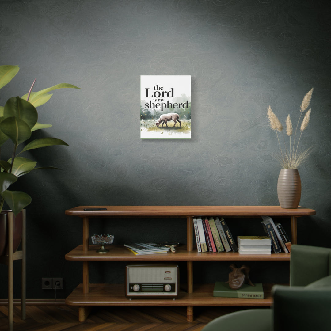 The Lord Is My Shepherd Canvas | Psalm 23 Watercolor Christian Wall Art