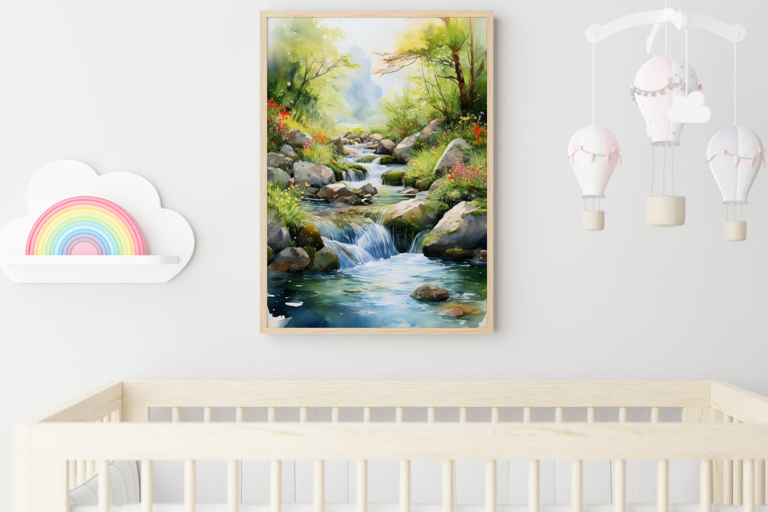 Pure Waters – Watercolor Landscape Print Inspired by Psalm 51