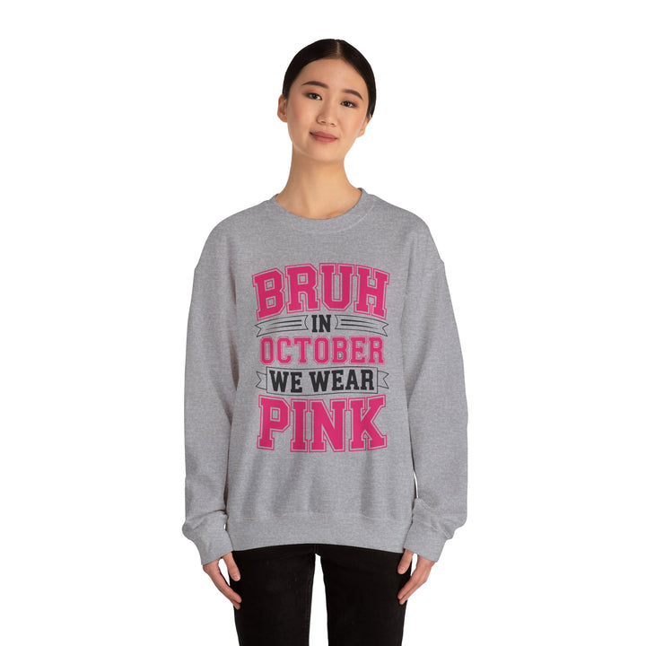 Pink October Awareness Sweatshirt, Cozy Crewneck, Breast Cancer Awareness, Gift for Supporters, Fashion for a Cause