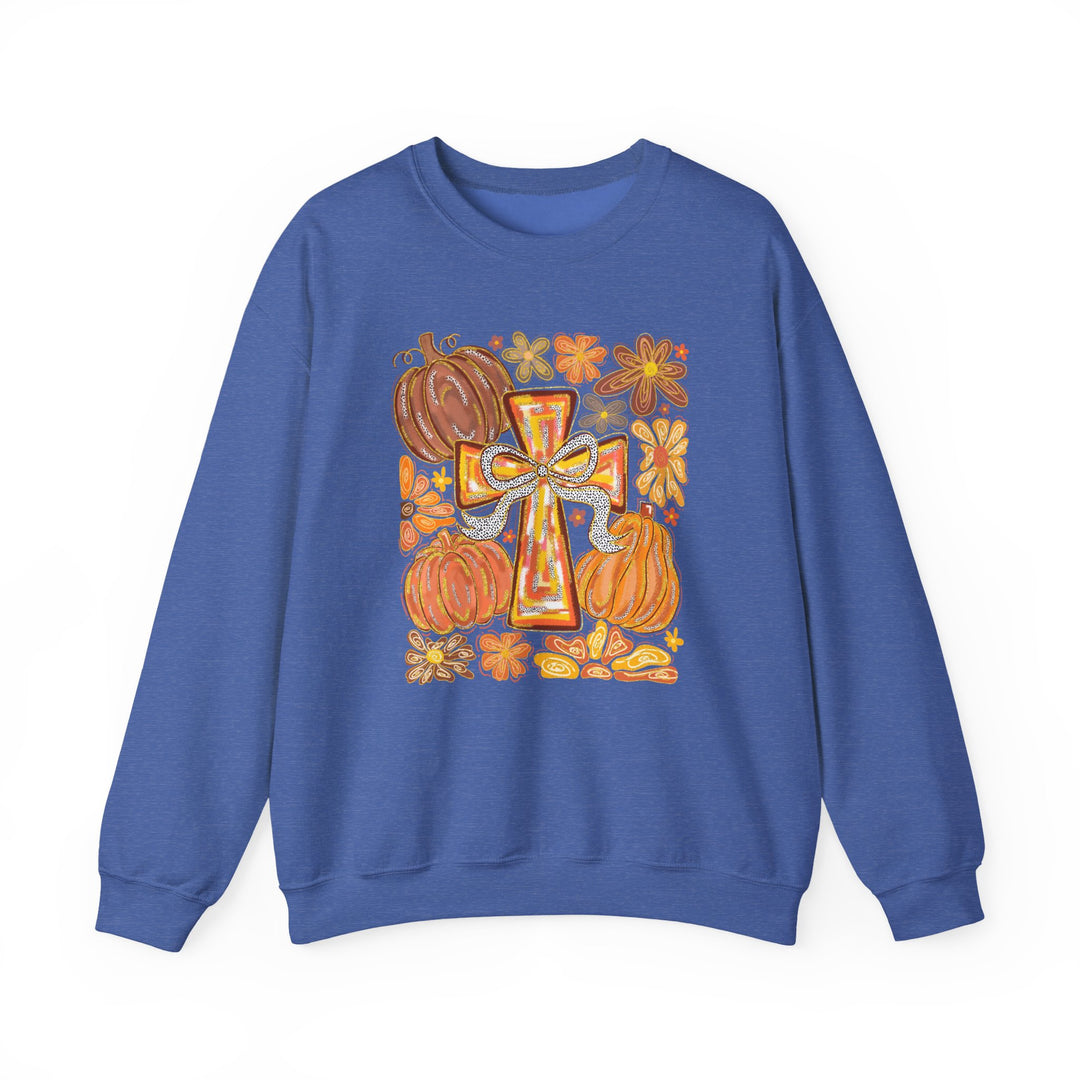 Fall Harvest Crewneck Sweatshirt, Autumn Sweatshirt, Thanksgiving Gift, Unisex Fall Apparel, Cozy Pumpkin Sweatshirt