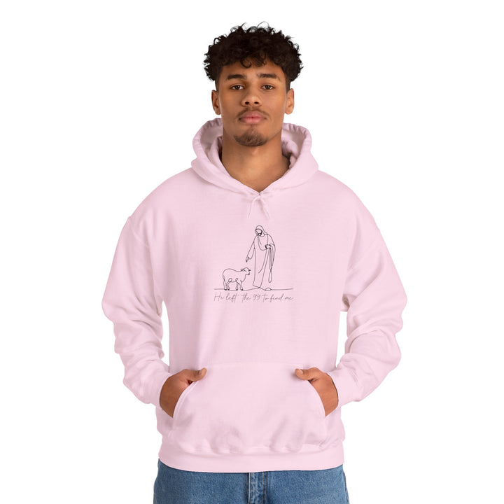 Christian Jesus and Lamb Hoodie Sweatshirt - 'He left the 99 to find me'