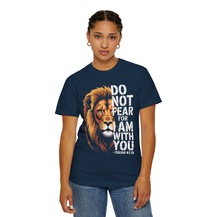 Christian Lion T-Shirt – Isaiah 41:10 Unisex Tee | Do Not Fear Scripture Apparel