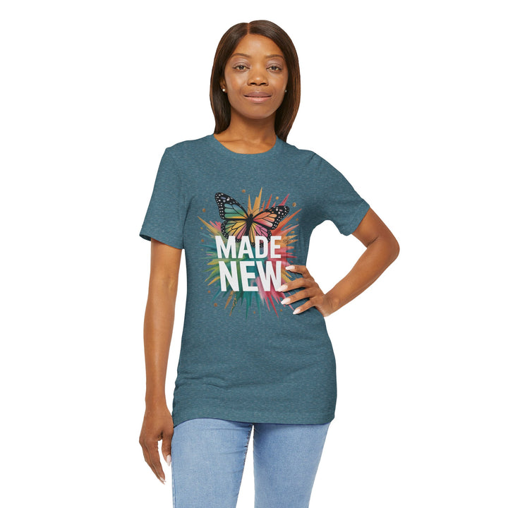 Made New – Christian Butterfly Transformation Shirt (2 Corinthians 5:17)