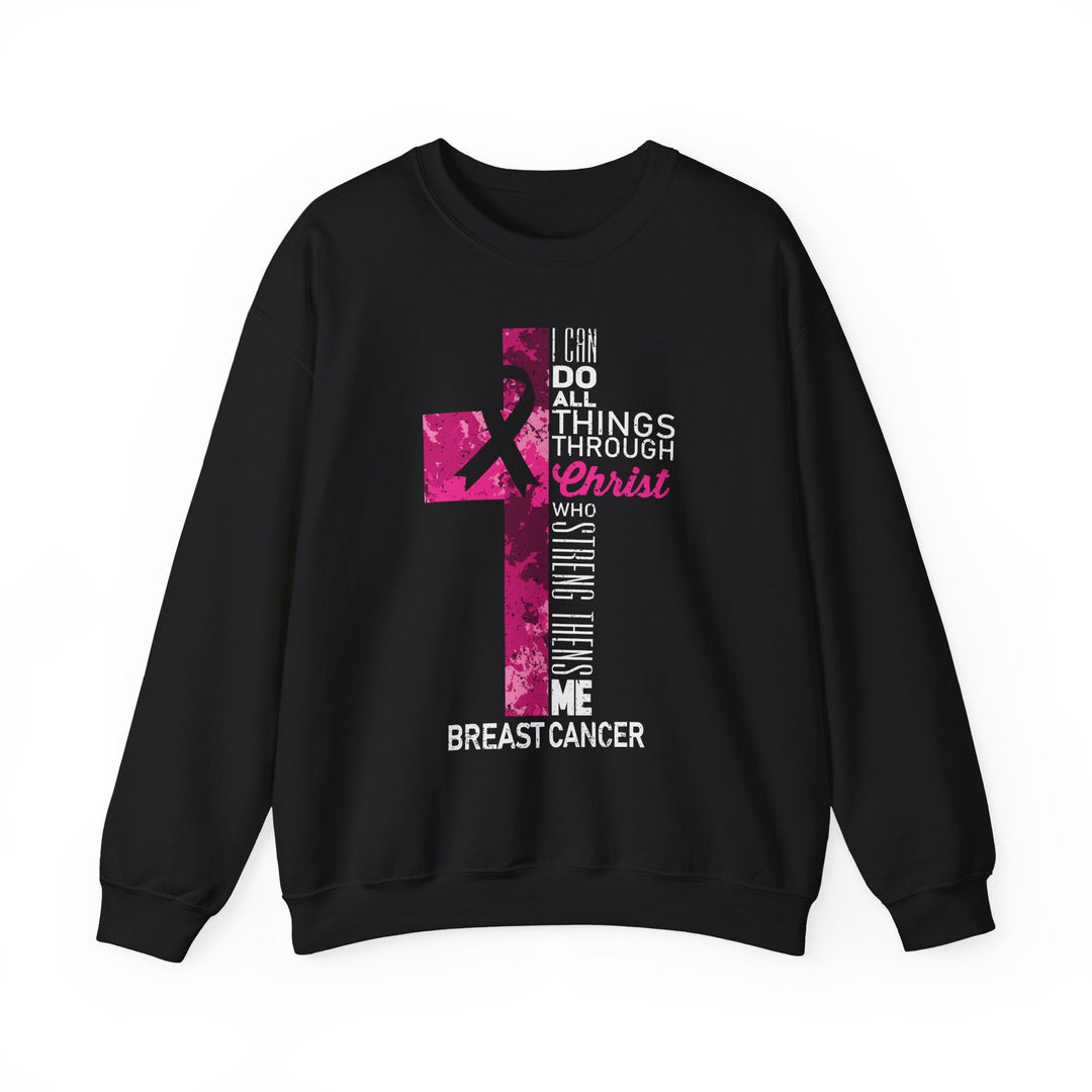 Inspirational Crewneck Sweatshirt for Breast Cancer Awareness, Faith Sweatshirt, Unisex Pullover, Hopeful Gift, Religious Apparel