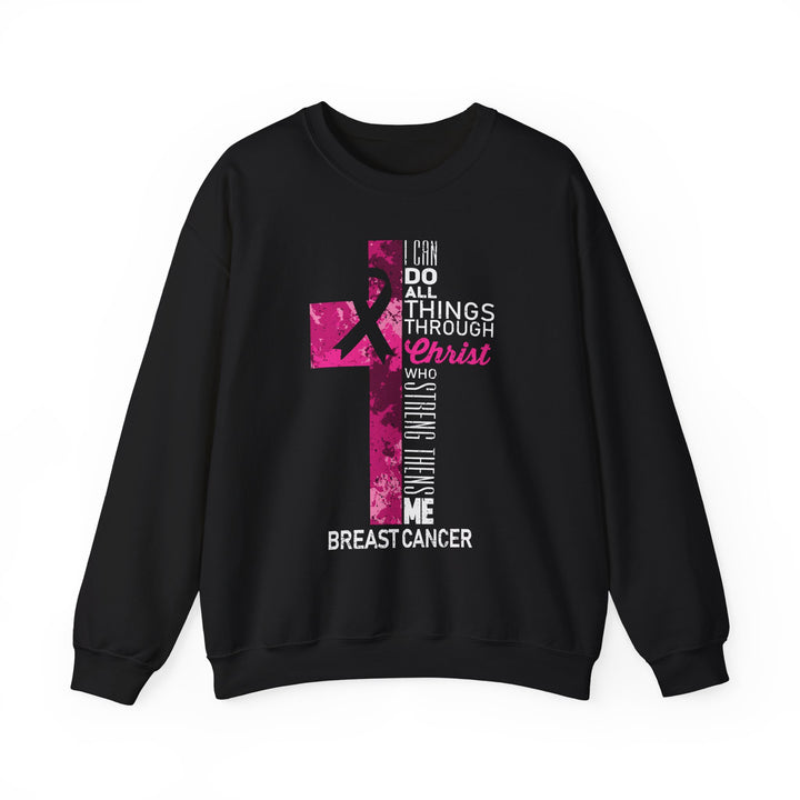 Inspirational Crewneck Sweatshirt for Breast Cancer Awareness, Faith Sweatshirt, Unisex Pullover, Hopeful Gift, Religious Apparel