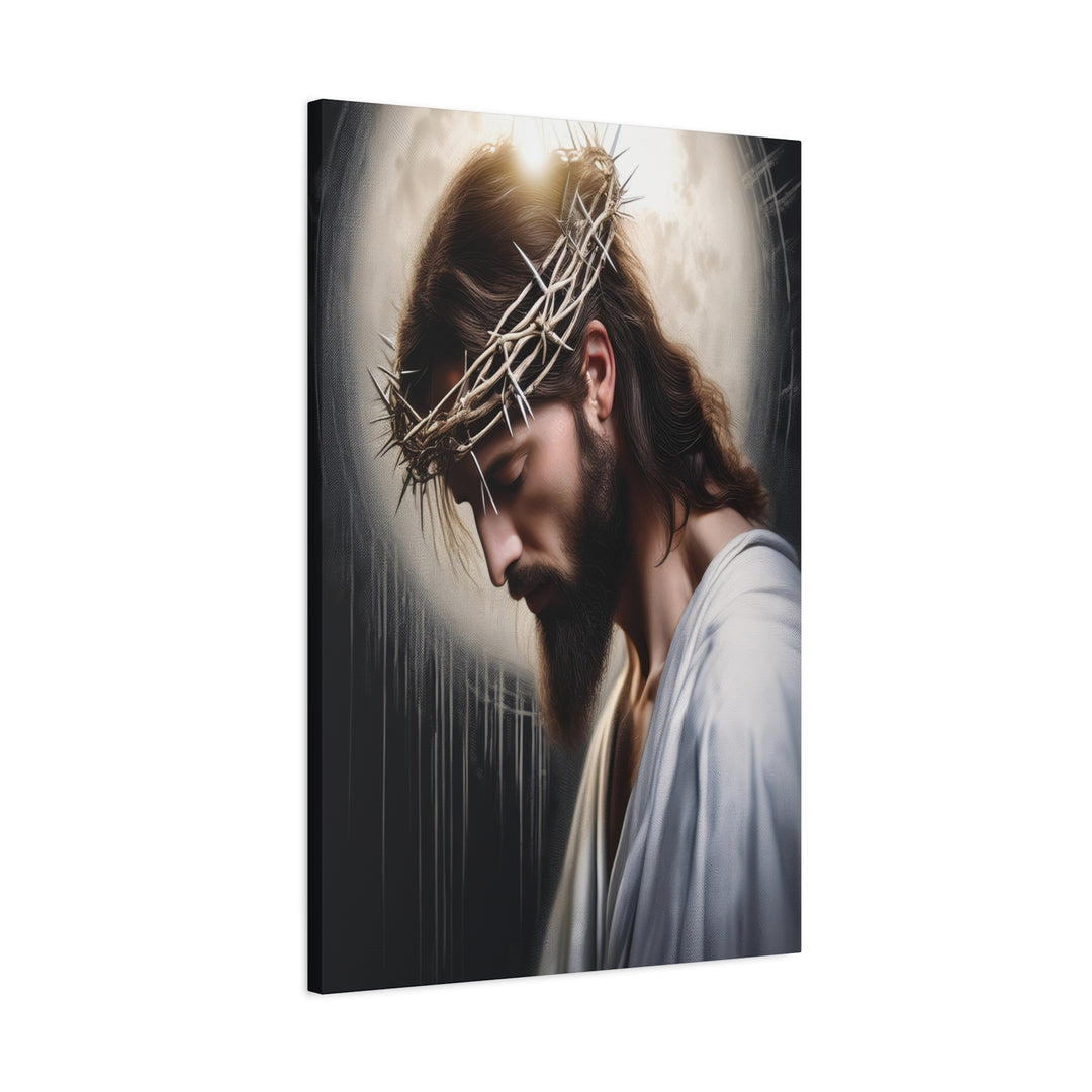 Canvas Print - Crown of Thorns Portrait of Sacrifice
