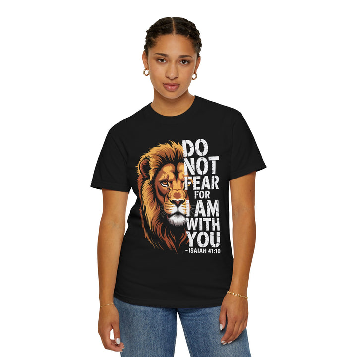 Christian Lion T-Shirt – Isaiah 41:10 Unisex Tee | Do Not Fear Scripture Apparel