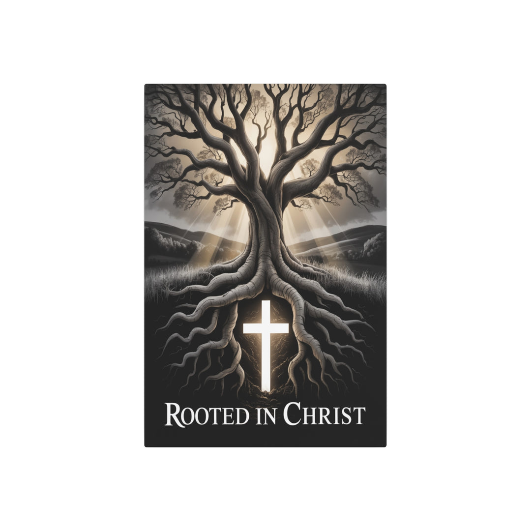 "Rooted in Christ Tree Cross Design" - Generational Faith Metal Wall Art