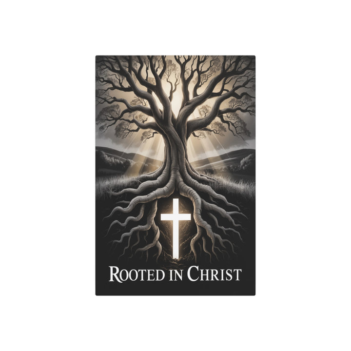 "Rooted in Christ Tree Cross Design" - Generational Faith Metal Wall Art