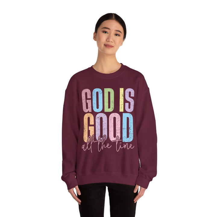 Inspirational God is Good Sweatshirt, Religious Crewneck, Faith-Based Apparel, Comfortable Casual Wear, Church Gift, Positive Vibes