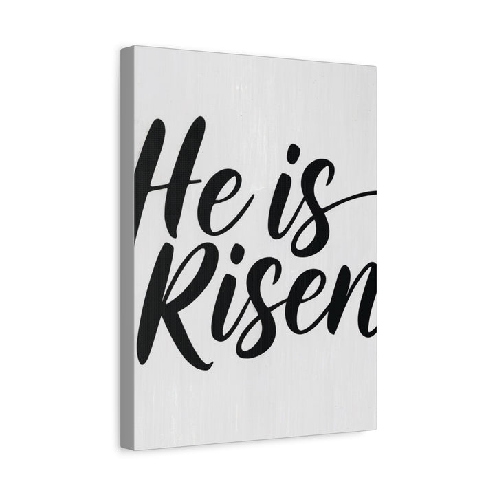 He Is Risen Canvas | Easter Christian Wall Art with Scripture