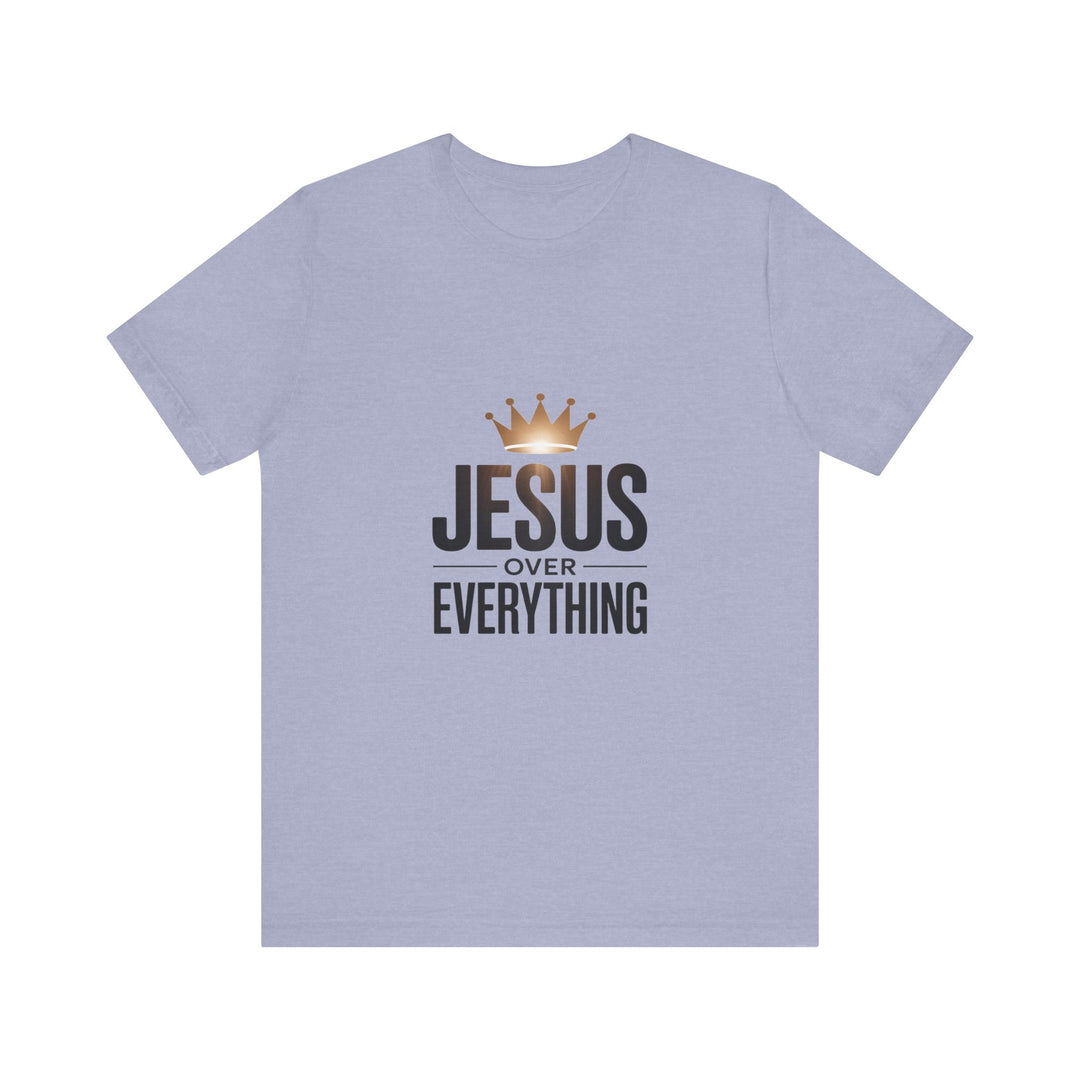 Jesus Over Everything – Christian Crown Graphic T-Shirt