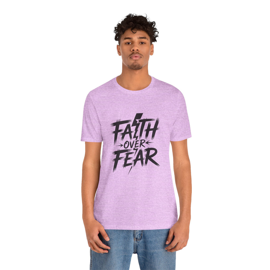 Faith Over Fear – Bold Christian Lightning Shirt