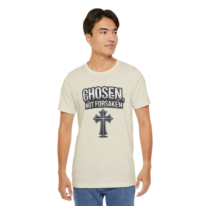 Unisex Inspirational Christian Tee - Chosen Not Forsaken, Faith-Based Shirt, Religious Apparel, Gift for Believers, Unique Faith T-Shirt