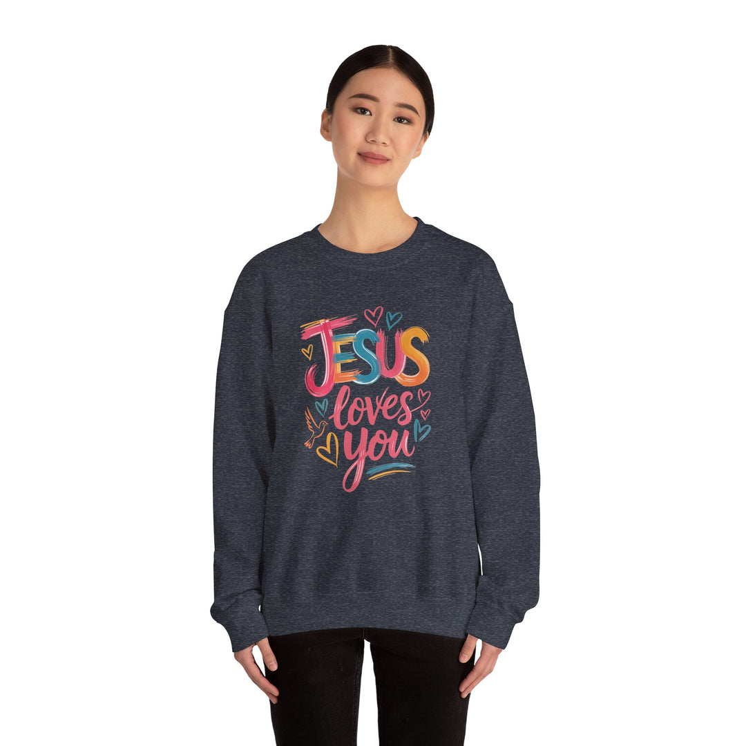 Jesus Loves You Crewneck Sweatshirt - Cozy Unisex Gift, Christian Apparel, Faith-Based Fashion, Inspirational Layering Piece, Ideal [...]