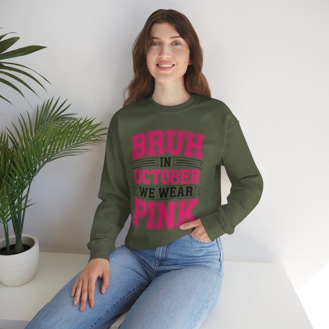 Pink October Awareness Sweatshirt, Cozy Crewneck, Breast Cancer Awareness, Gift for Supporters, Fashion for a Cause