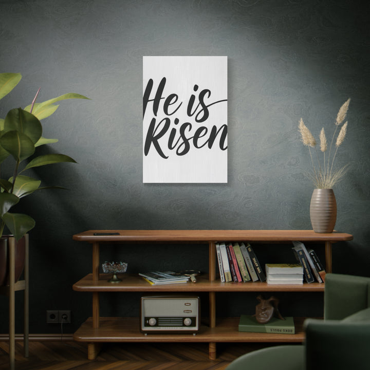 He Is Risen Canvas | Easter Christian Wall Art with Scripture