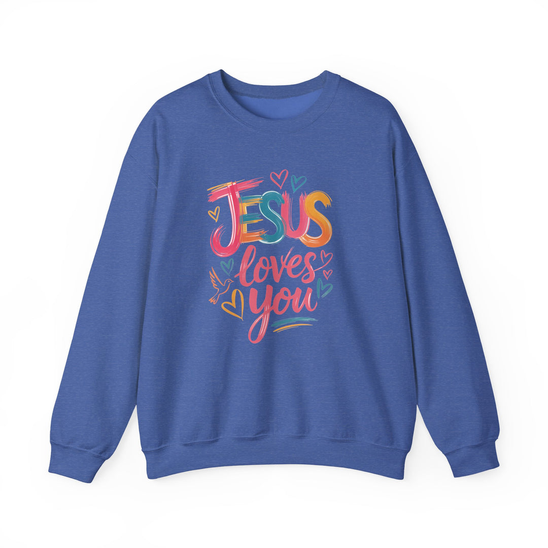 Jesus Loves You Crewneck Sweatshirt - Cozy Unisex Gift, Christian Apparel, Faith-Based Fashion, Inspirational Layering Piece, Ideal [...]
