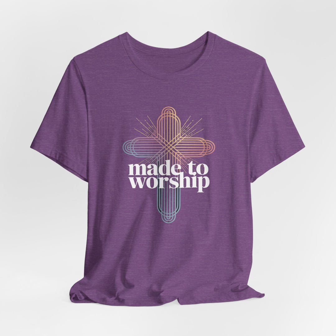 Made to Worship Unisex Tee, Inspirational T-Shirt, Faith Apparel, Christian Gift, Church Wear, Casual Outfit