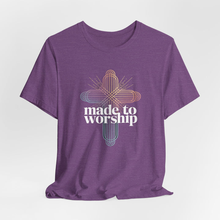 Made to Worship Unisex Tee, Inspirational T-Shirt, Faith Apparel, Christian Gift, Church Wear, Casual Outfit