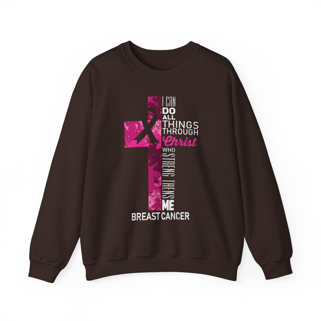 Inspirational Crewneck Sweatshirt for Breast Cancer Awareness, Faith Sweatshirt, Unisex Pullover, Hopeful Gift, Religious Apparel