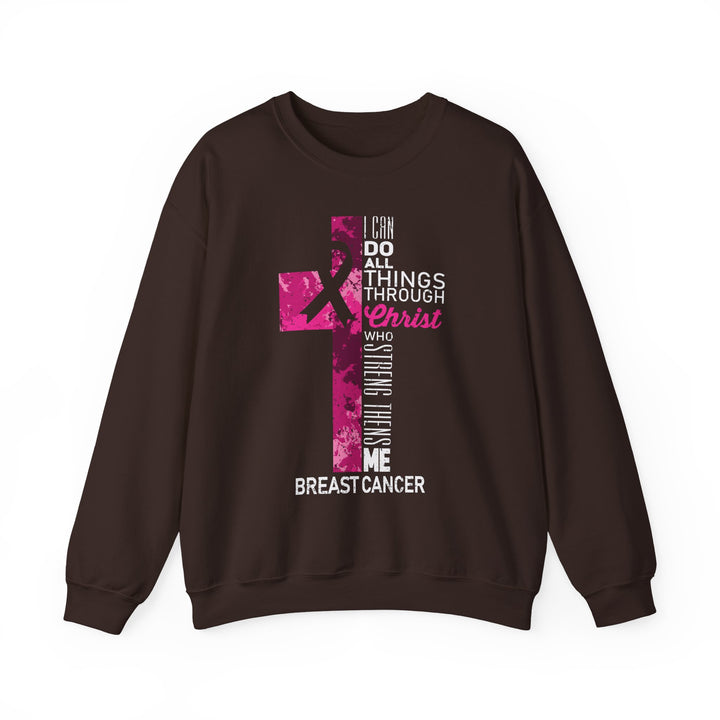 Inspirational Crewneck Sweatshirt for Breast Cancer Awareness, Faith Sweatshirt, Unisex Pullover, Hopeful Gift, Religious Apparel