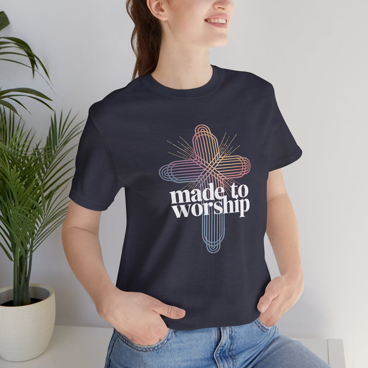 Made to Worship Unisex Tee, Inspirational T-Shirt, Faith Apparel, Christian Gift, Church Wear, Casual Outfit