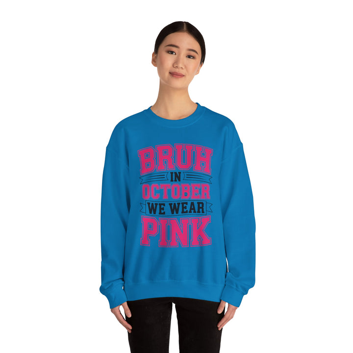 Pink October Awareness Sweatshirt, Cozy Crewneck, Breast Cancer Awareness, Gift for Supporters, Fashion for a Cause