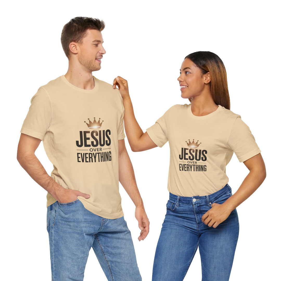 Jesus Over Everything – Christian Crown Graphic T-Shirt