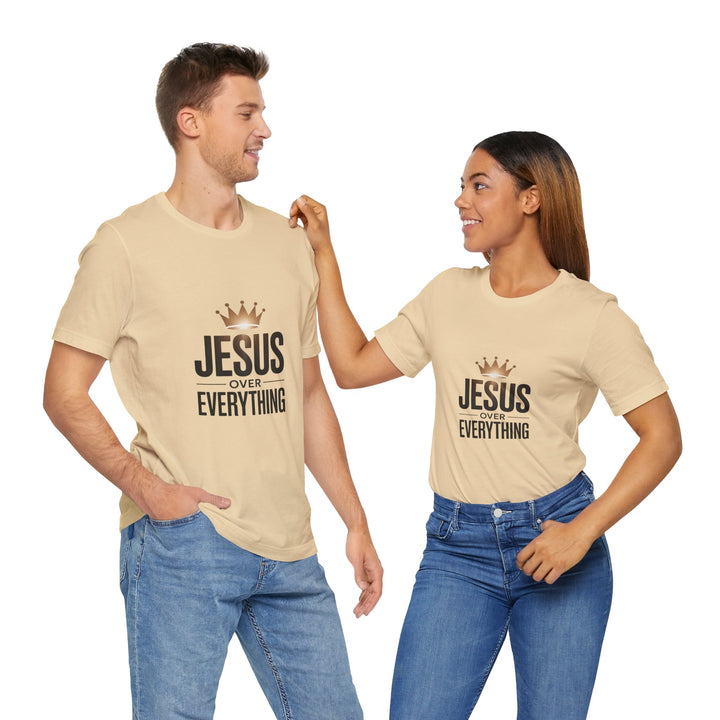Jesus Over Everything – Christian Crown Graphic T-Shirt