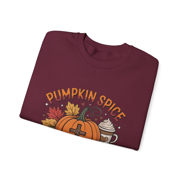 Fall Pumpkin Spice and Jesus Christ Sweatshirt