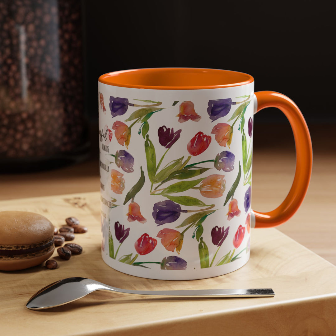 Be Joyful Always – Watercolor Tulip Scripture Mug