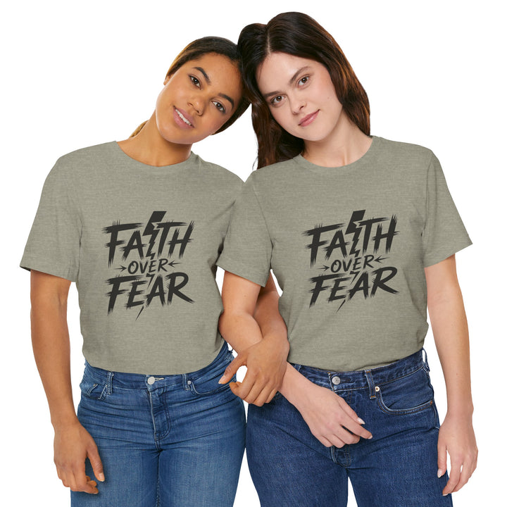 Faith Over Fear – Bold Christian Lightning Shirt