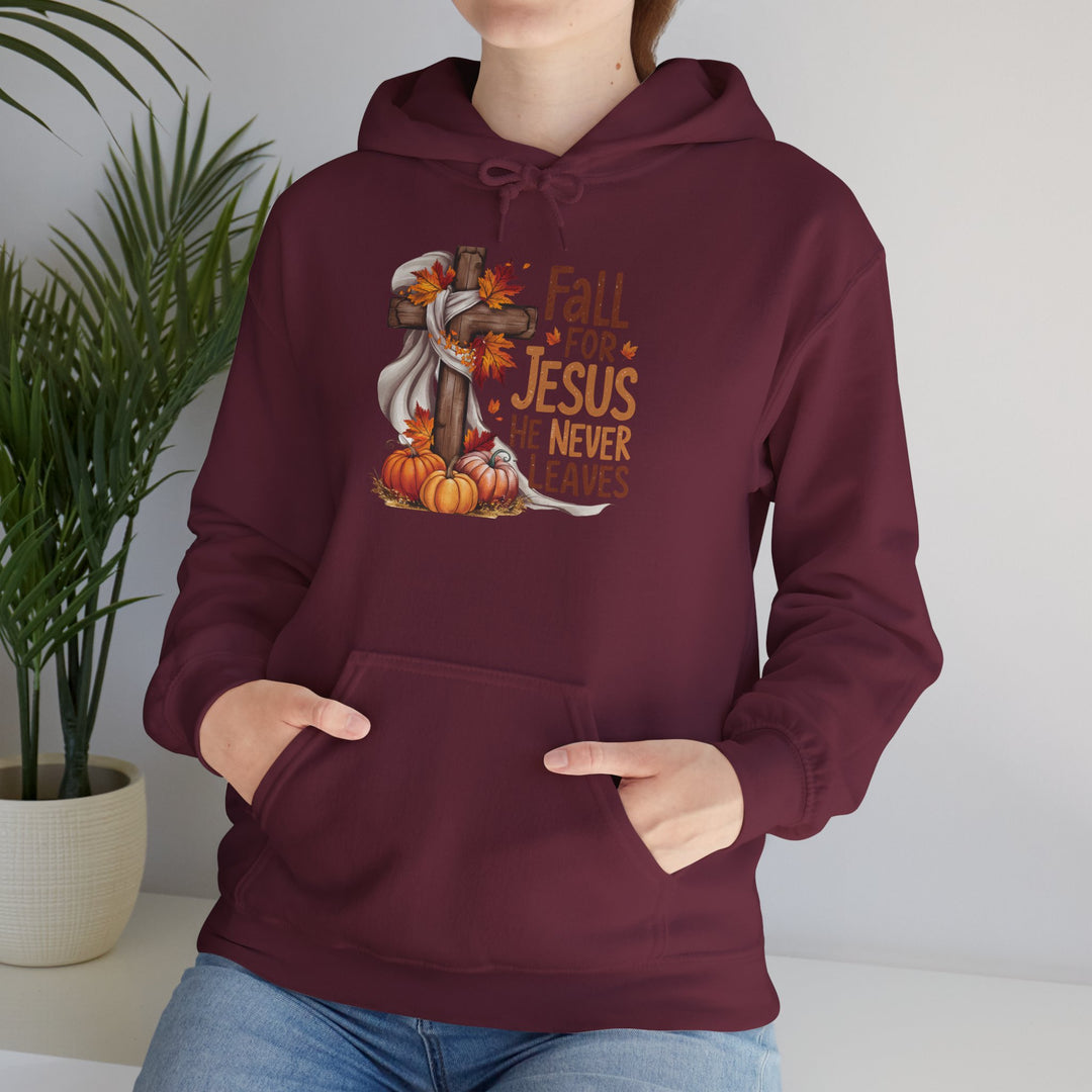 Christian Hoodie - Fall for Jesus Inspirational Unisex Sweatshirt