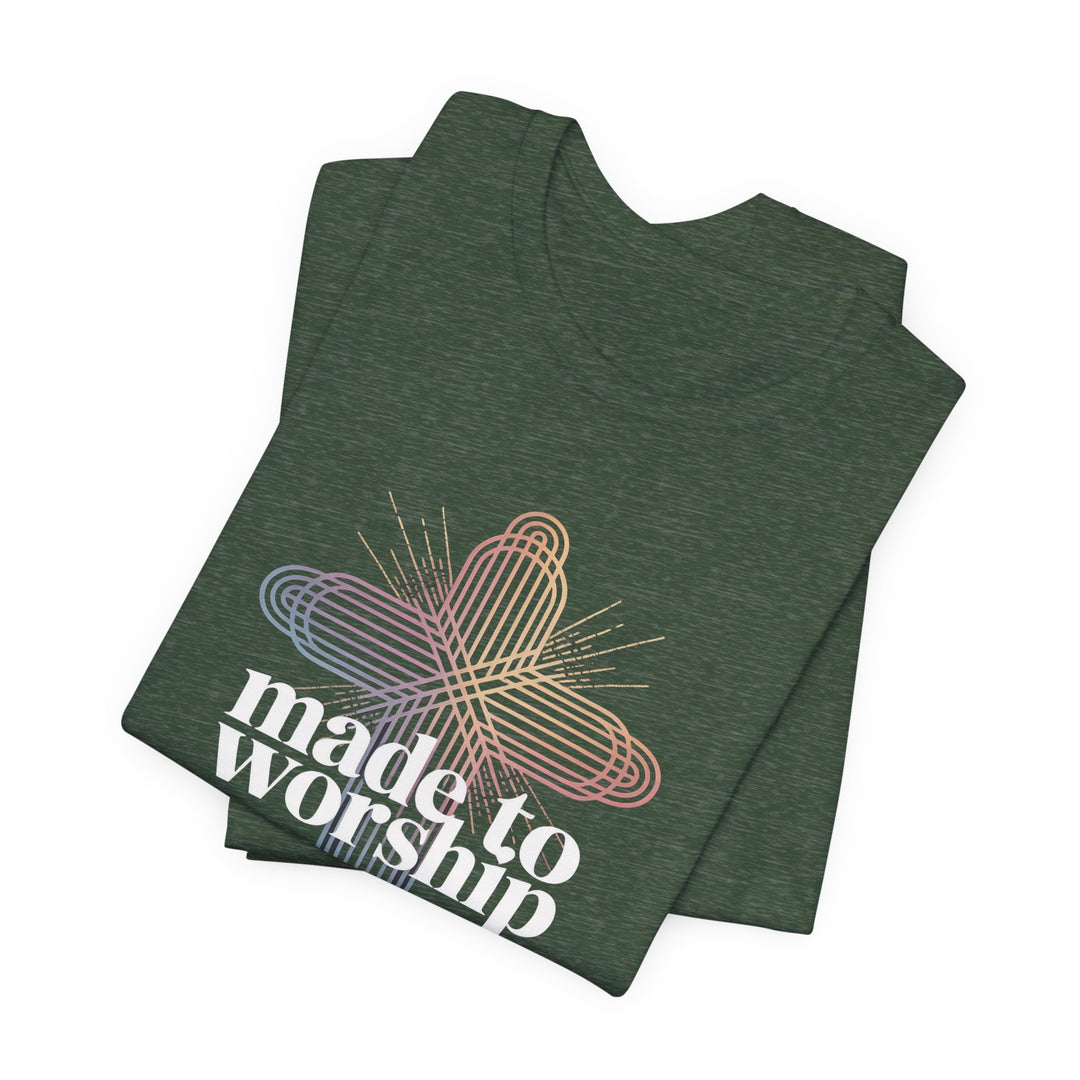 Made to Worship Unisex Tee, Inspirational T-Shirt, Faith Apparel, Christian Gift, Church Wear, Casual Outfit
