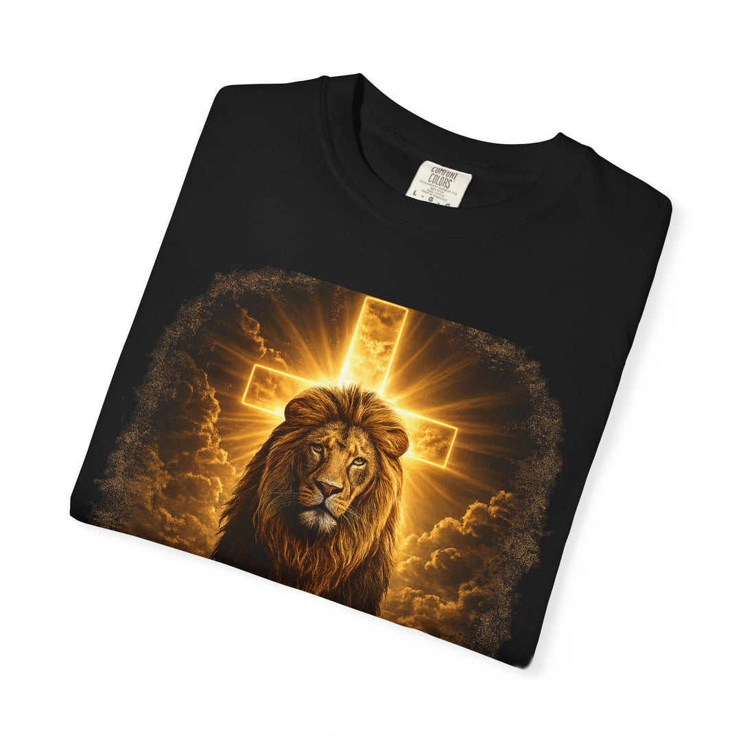 Lion of Judah Christian T-Shirt | Masculine Faith Graphic Tee | Jesus Lion Shirt