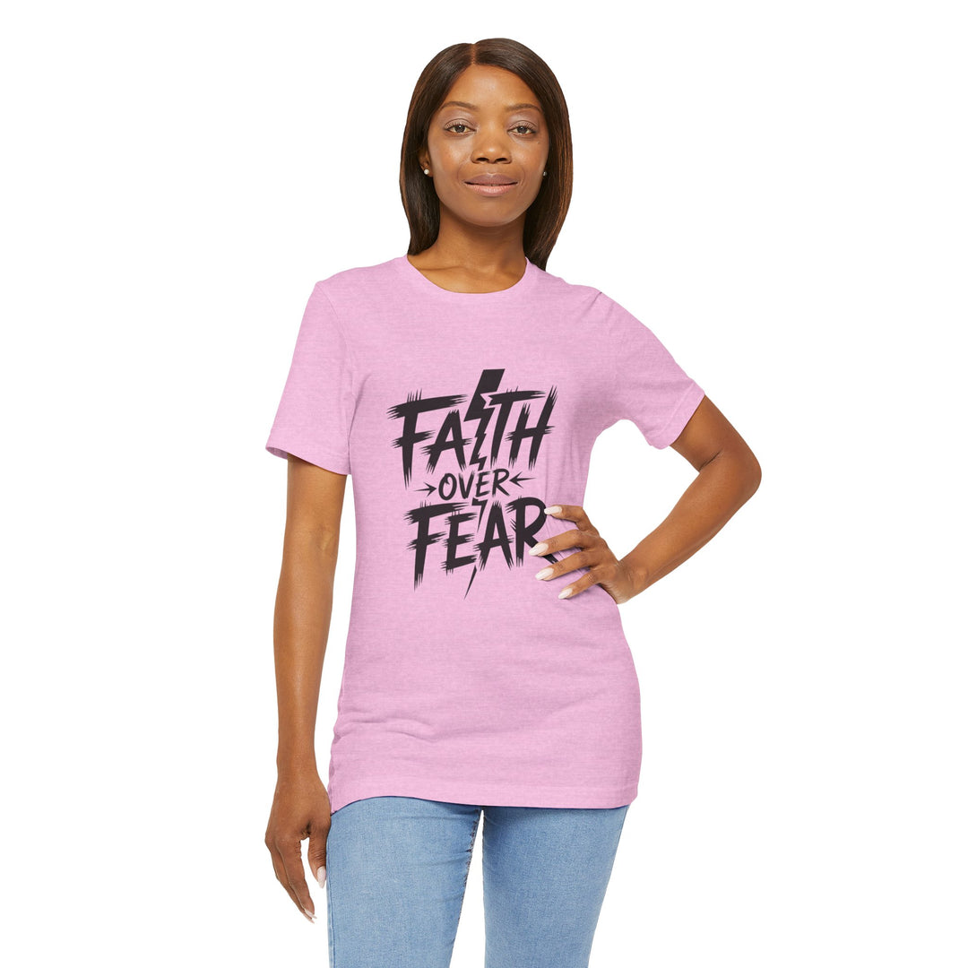 Faith Over Fear – Bold Christian Lightning Shirt